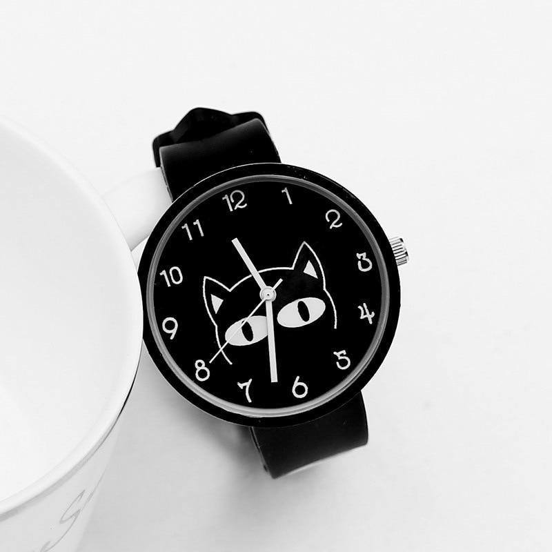 Skanto | Svart Minimalistisk Katteelsker Glede Designer Kvinnetidtakere