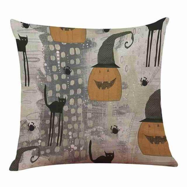 Skanto | Bomullsbehagelige trykte gresskar Halloween putetrekk