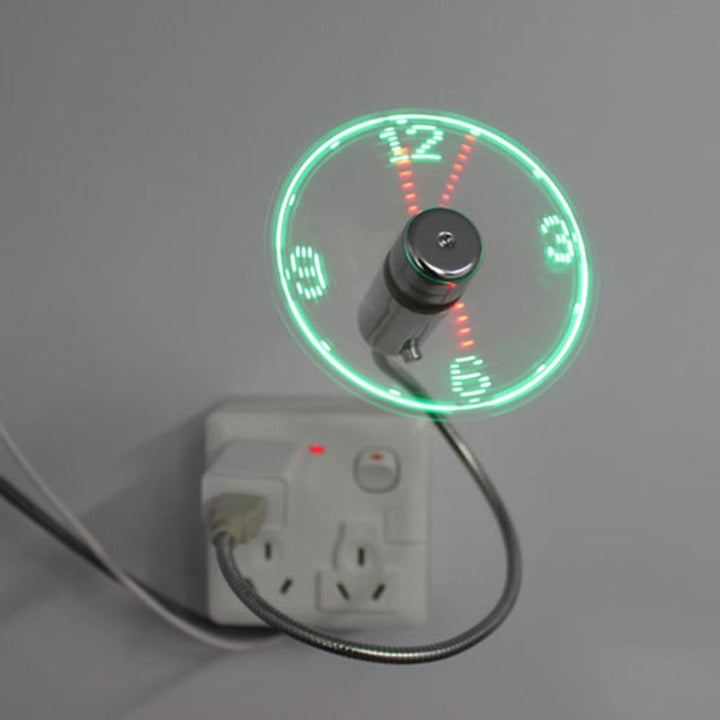 USB Mini Vifte med LED Tid | Skanto