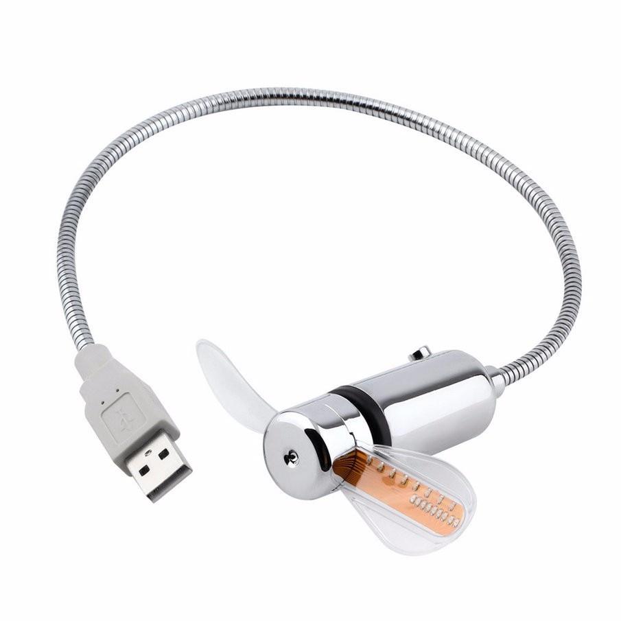 USB Mini Vifte med LED Tid | Skanto