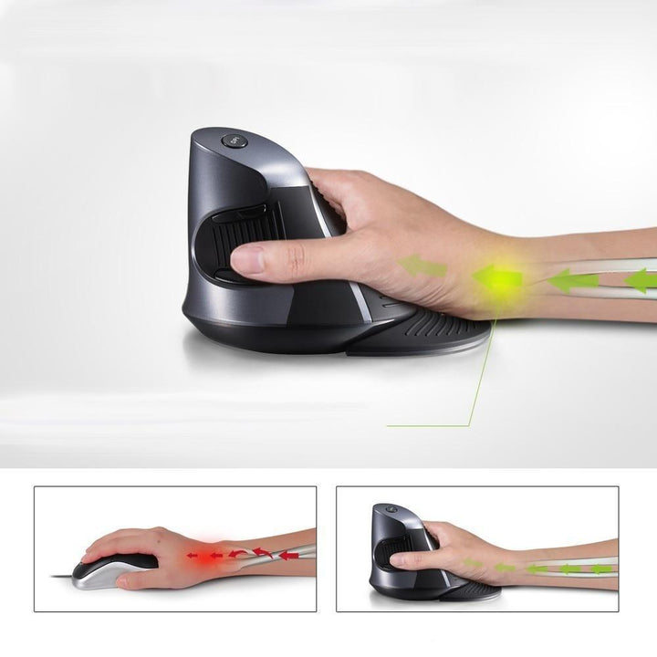 Ergonomisk Vertikal Trådløs 6 Knapper Mus | Skanto