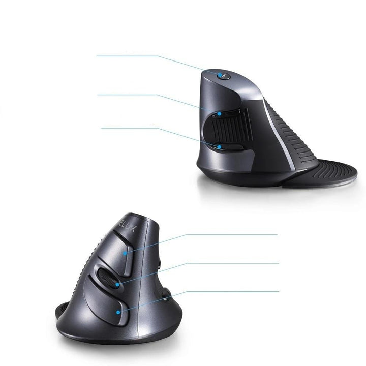 Ergonomisk Vertikal Trådløs 6 Knapper Mus | Skanto