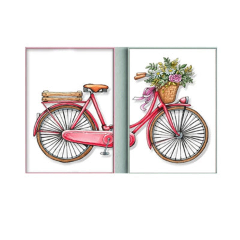 Moderne romantisk lerretsbilde med sykkelblomster