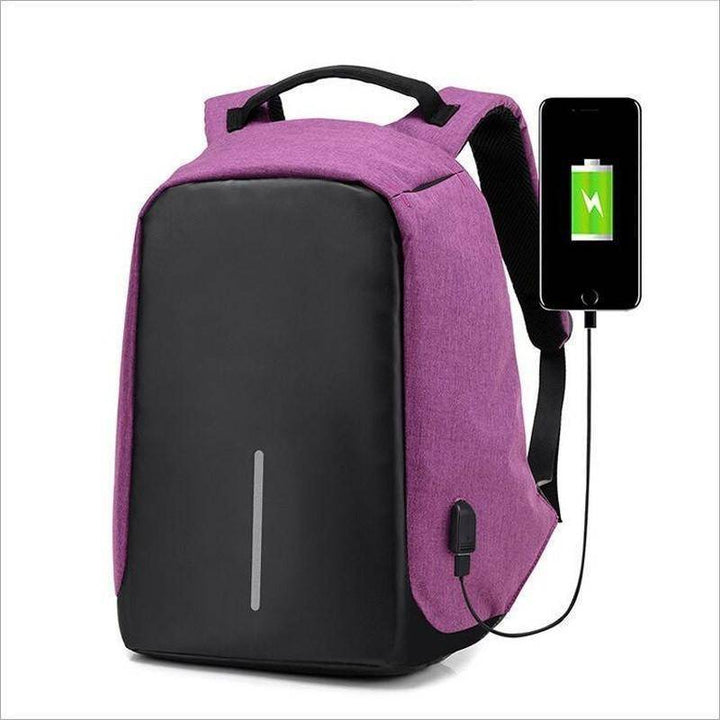 Skanto | Ryggsekk Casual Fashion Laptop Tyveri-resistent Notatbok Skoleveske med USB-port