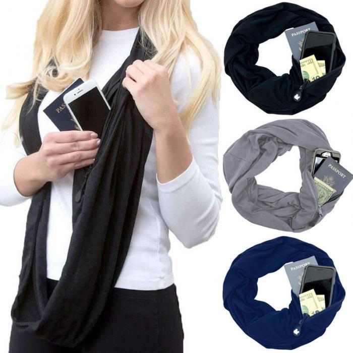 Multi-Way Infinity Skjerf med Lomme | Skanto