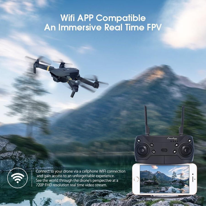 Skanto | Skyhawk HD sammenleggbar luft selfie drone med kamera 2MP