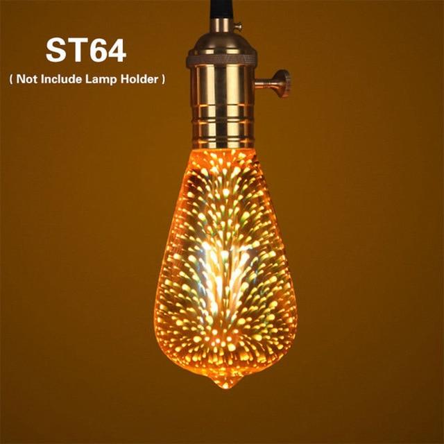 3D Stjerner LED Fyrverkeri Effekt Nattlys | Skanto