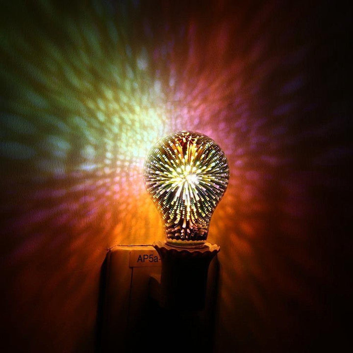 3D Stjerner LED Fyrverkeri Effekt Nattlys | Skanto