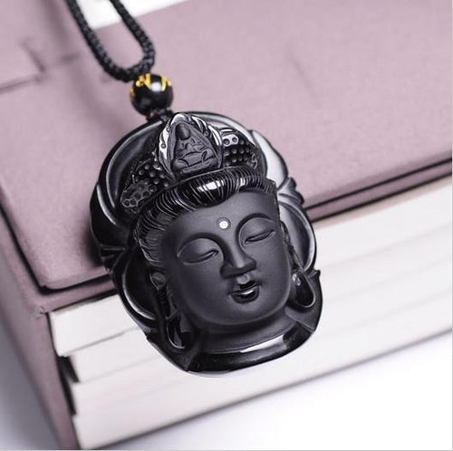 Obsidian Buddha Amulett | Skanto