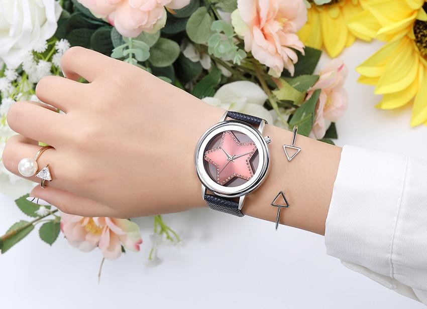 Skanto | Shining Star Glory Hollow Luksus Designer Dame Klokke