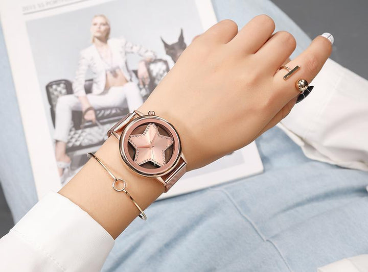 Skanto | Shining Star Glory Hollow Luksus Designer Dame Klokke