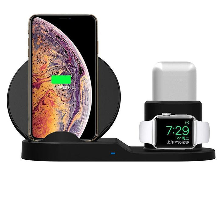 Skanto | Rask Lading Trådløs Lader For iPhone 3 I 1 Dock Stasjon For Apple Watch Serie 1 2 3 Airpods