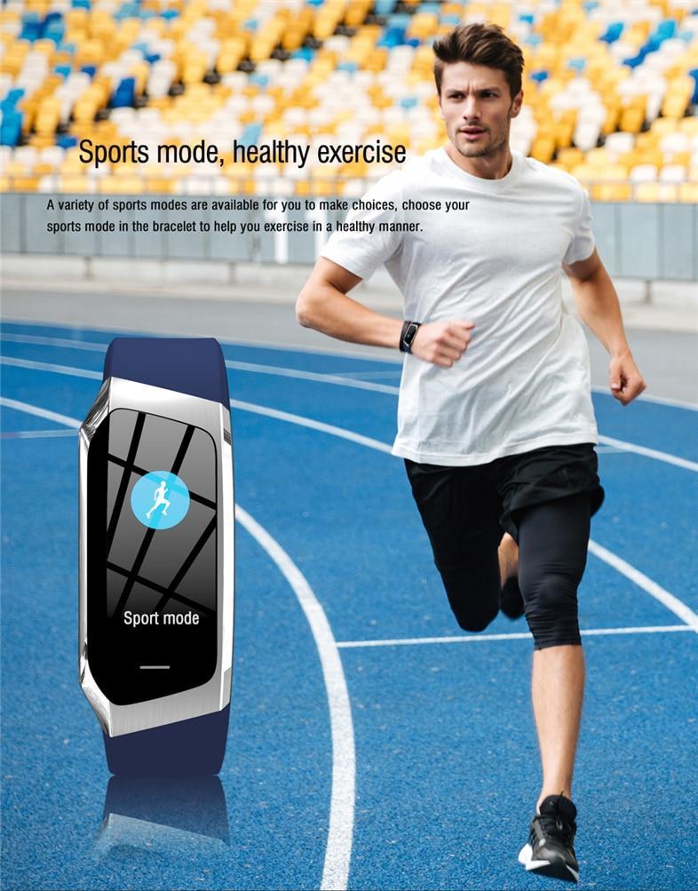 Skanto | Fitband Smartklok Vanntett Blodtrykk Oksygen Hjertefrekvens Monitor Sport Armbånd