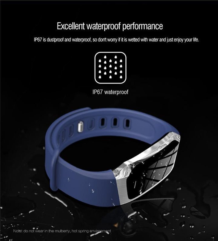 Skanto | Fitband Smartklok Vanntett Blodtrykk Oksygen Hjertefrekvens Monitor Sport Armbånd