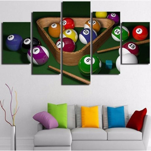Billard & Ball - Lerret Veggkunst Maleri | Skanto