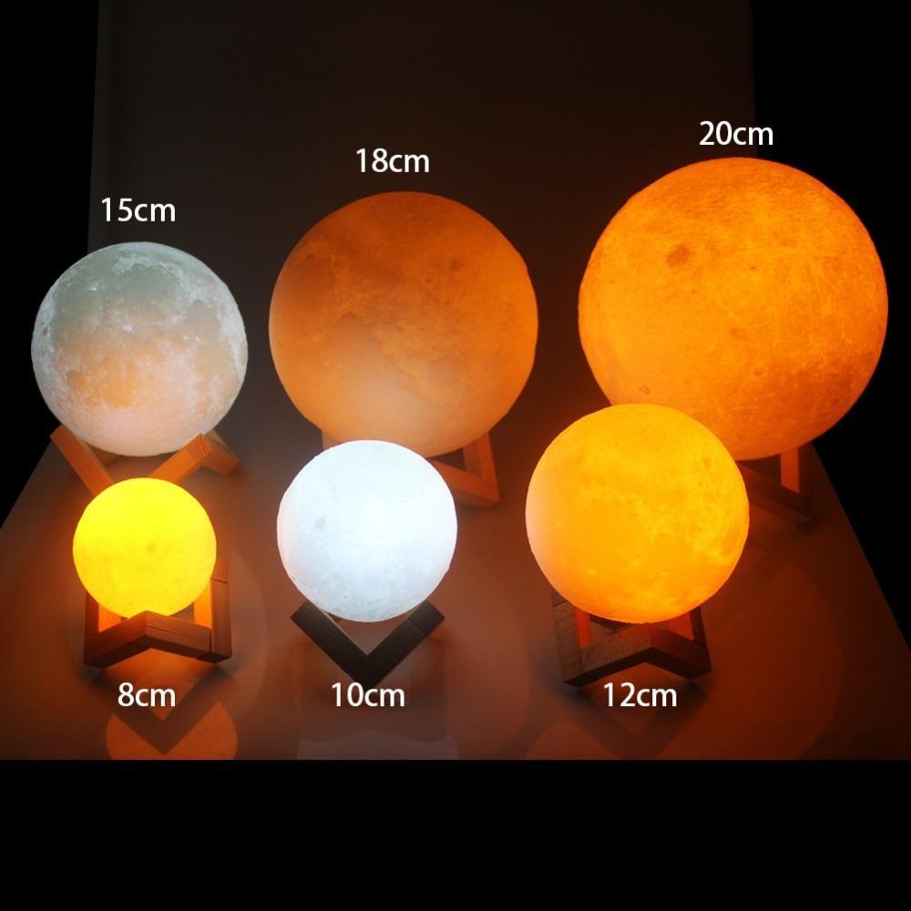 Skanto | Oppladbar Trådløs Dual Color Lunar Full Moon Natt LED Lampe
