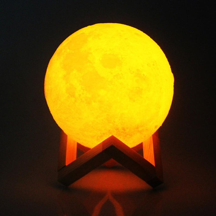 Skanto | Oppladbar Trådløs Dual Color Lunar Full Moon Natt LED Lampe