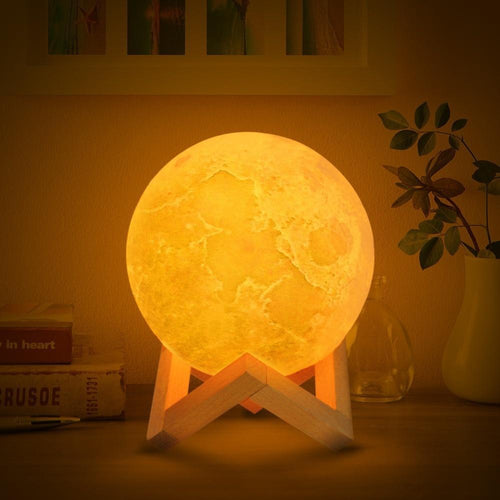 Skanto | Oppladbar Trådløs Dual Color Lunar Full Moon Natt LED Lampe