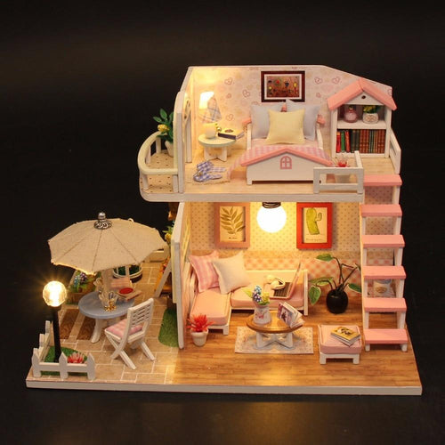 Skanto | DIY Miniyature Pink Loft Villa