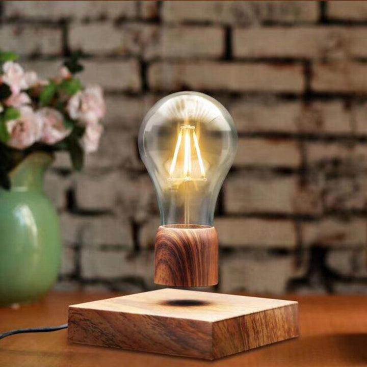 Skanto | Original magnetisk svevende skrivebordslampe med trebase