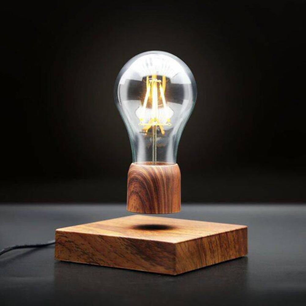 Skanto | Original magnetisk svevende skrivebordslampe med trebase