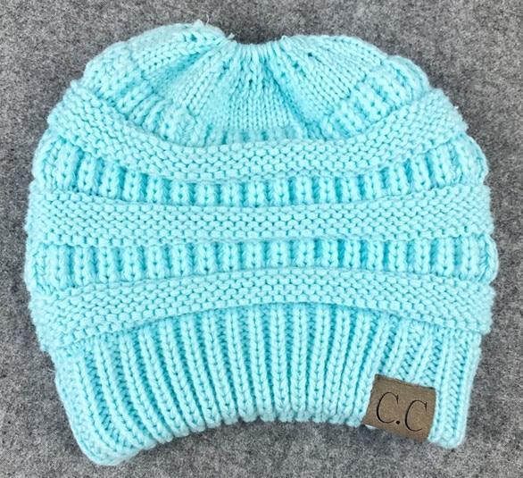 Soft Knit Ponytail Beanie Hat | Skanto