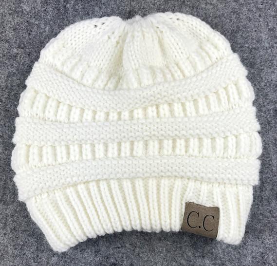Soft Knit Ponytail Beanie Hat | Skanto