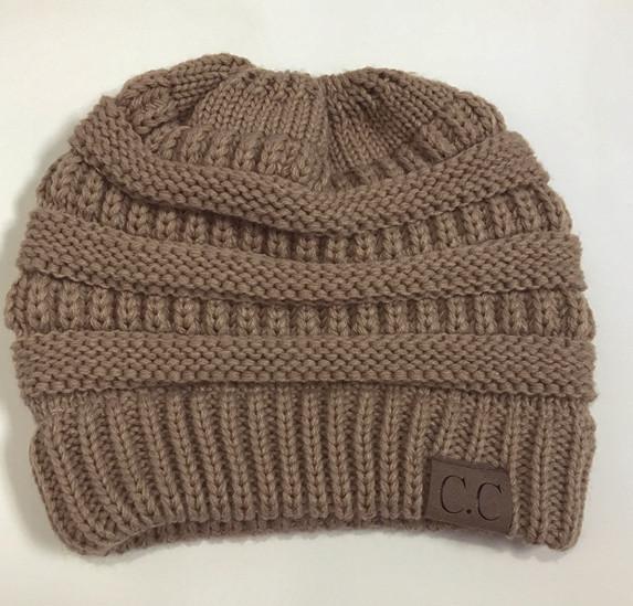 Soft Knit Ponytail Beanie Hat | Skanto