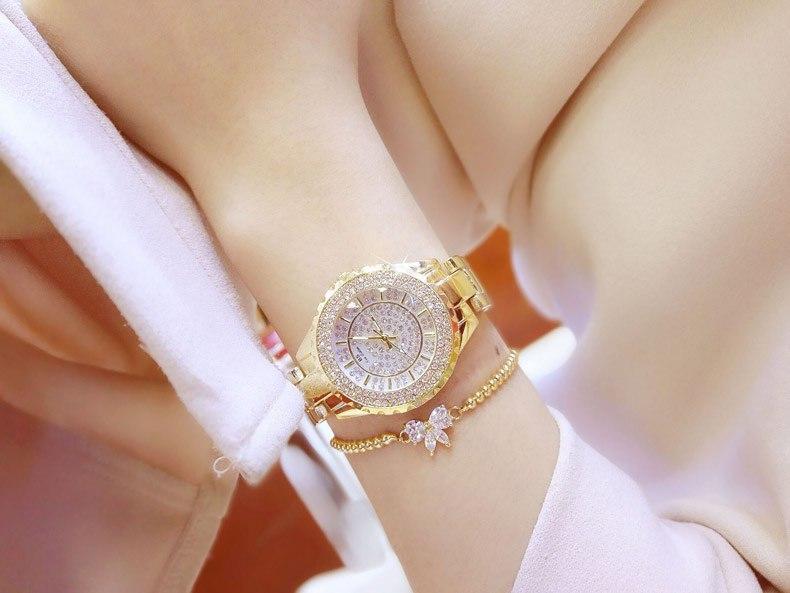 Skanto | Klokke Fashion Designer Luksus Diamant Sølv Dameklokke