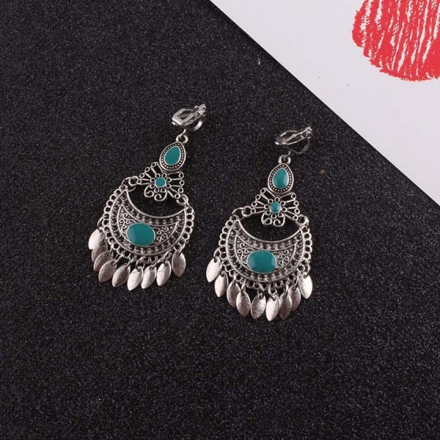 Skanto | 5 fargede dusk vintage clips øreringer uten piercing