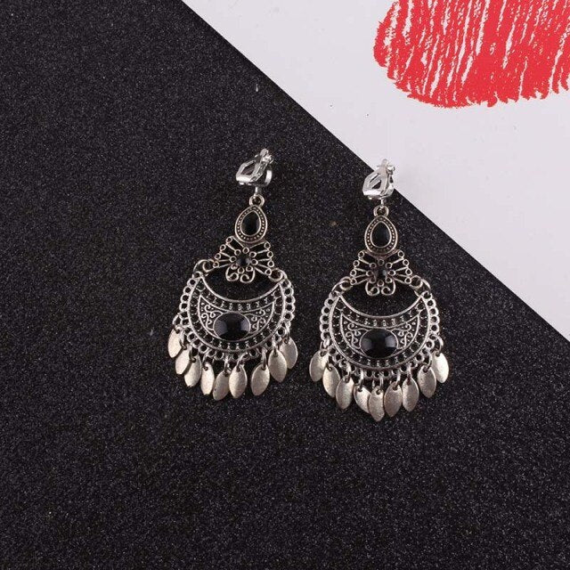 Skanto | 5 fargede dusk vintage clips øreringer uten piercing