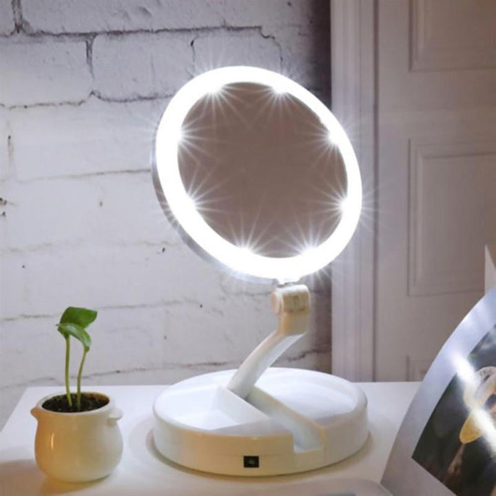 Folding LED Makeup Mirror | Skanto