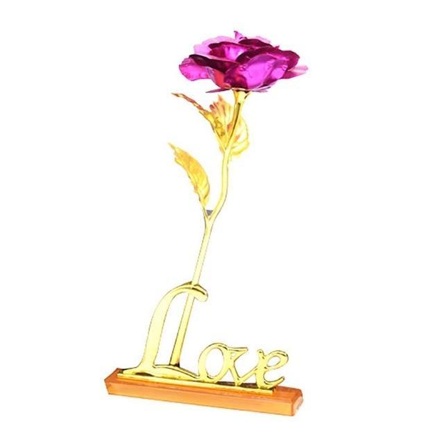 24K Foliebelagt Rose Gull Rose | Skanto