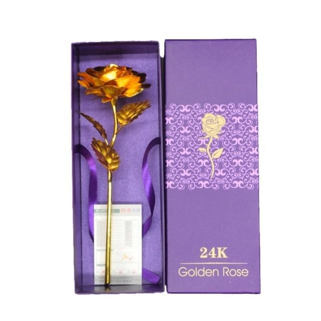 24K Foliebelagt Rose Gull Rose | Skanto
