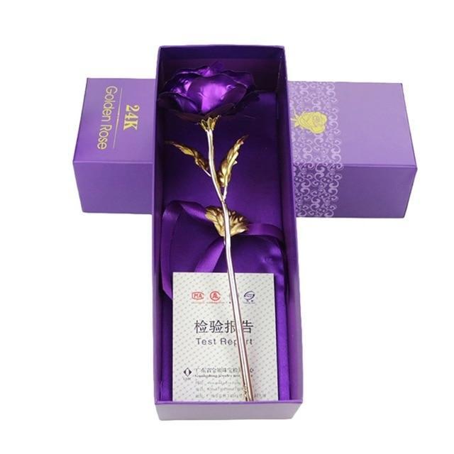 24K Foliebelagt Rose Gull Rose | Skanto
