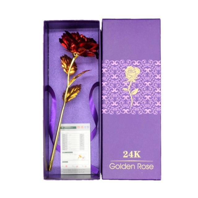 24K Foliebelagt Rose Gull Rose | Skanto
