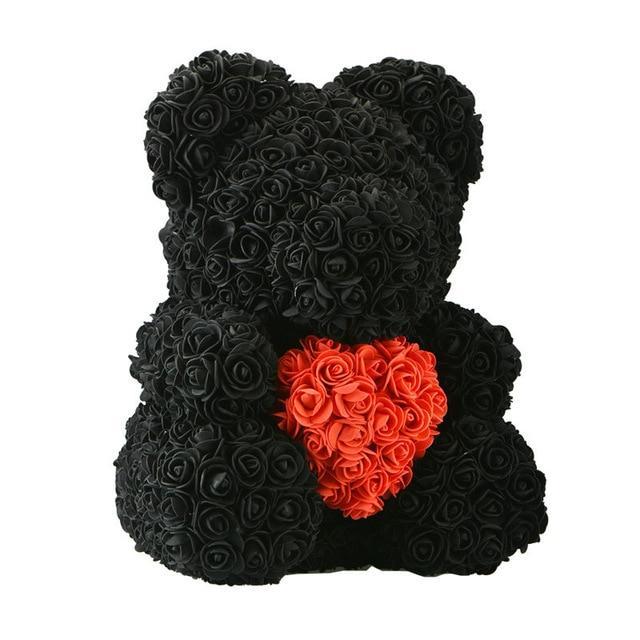 Rose Teddy Bear med Hjerte | Skanto