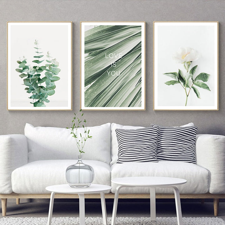 Nordiske planter, blader, blomster – lerretbilde