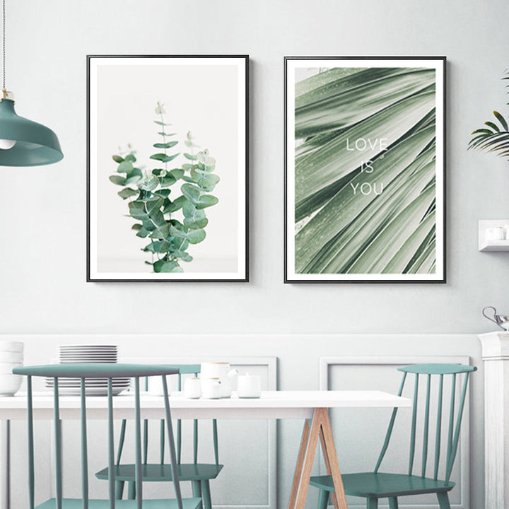 Nordiske planter, blader, blomster – lerretbilde