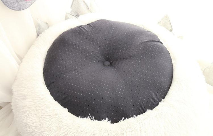 Mini - Rund P fluffy Plush Kattested | Skanto