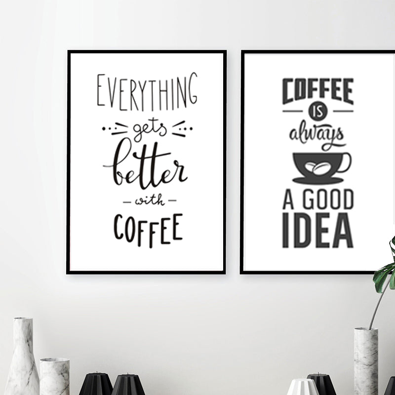 Coffee Time - Lerret Veggkunst Maleri | Skanto