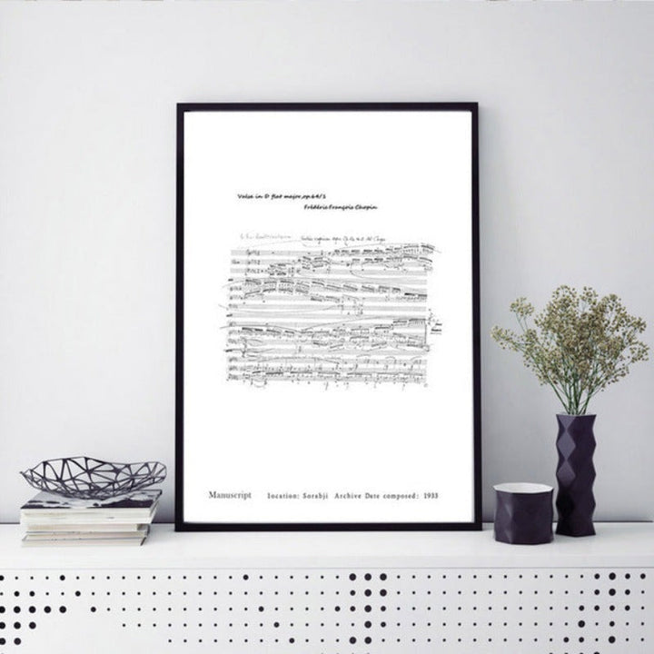 Chopin Skrive Kystskog - Lerret Veggkunst Maleri | Skanto