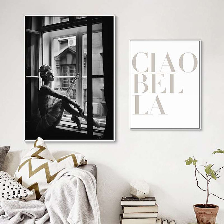 Nordic Scandinavian Interiors Love Print Girl - Canvas Picture