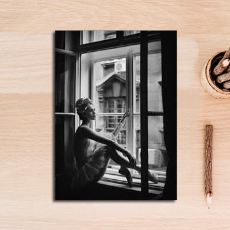 Nordic Scandinavian Interiors Love Print Girl - Canvas Picture