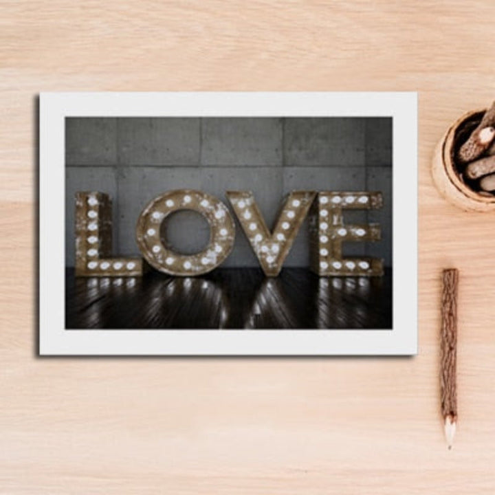 Nordic Scandinavian Interiors Love Print Girl - Canvas Picture