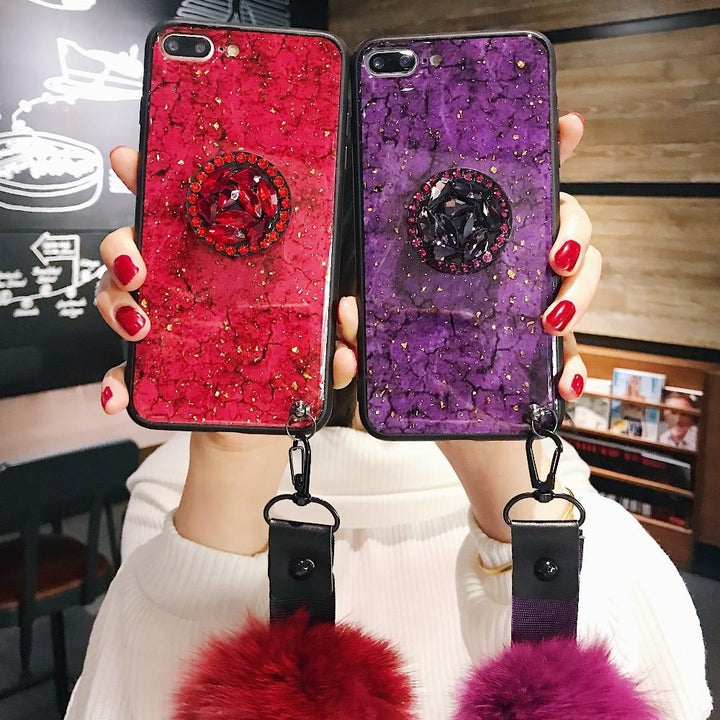 Hanna - Marmor Glitter iPhone Mobildeksel | Skanto