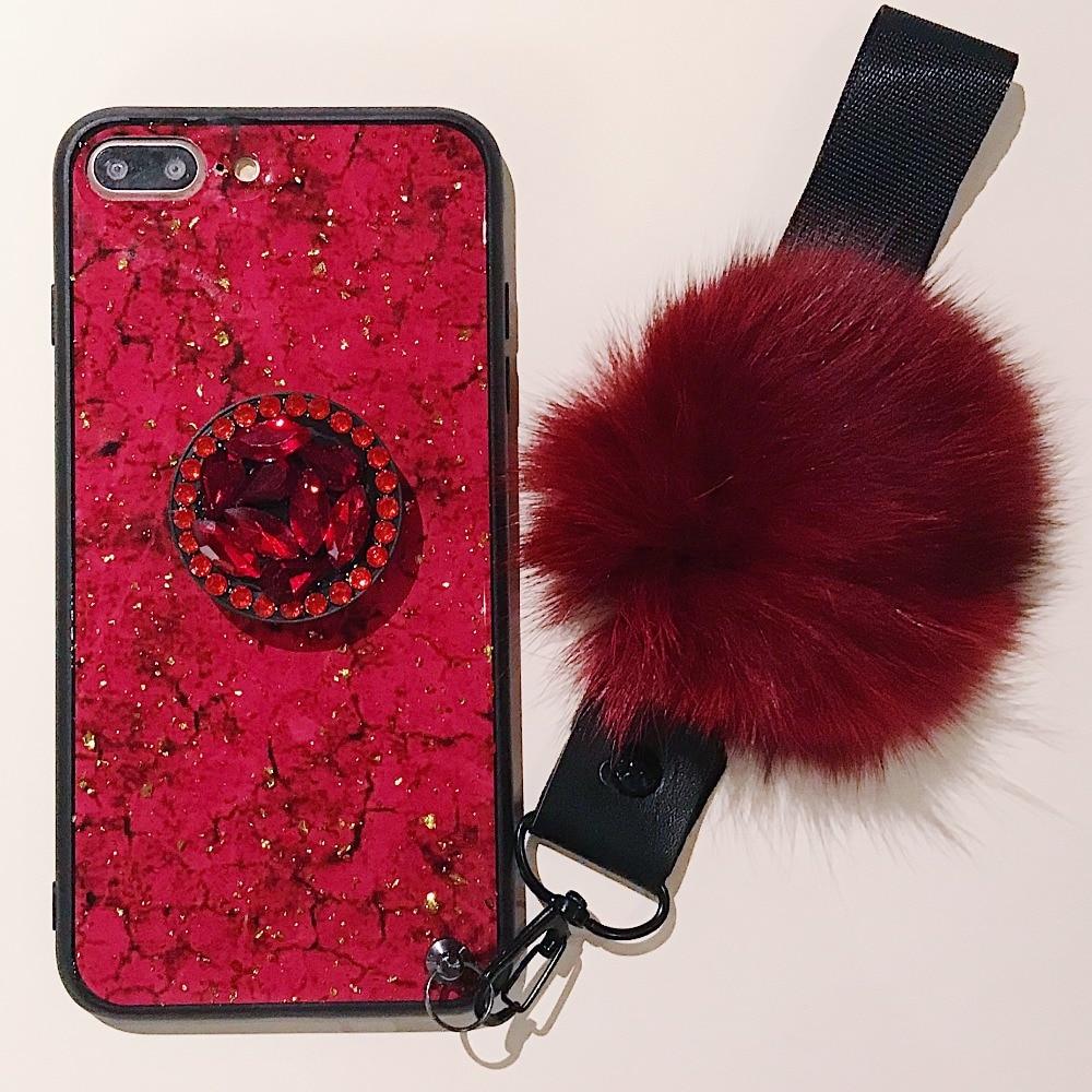Hanna - Marmor Glitter iPhone Mobildeksel | Skanto