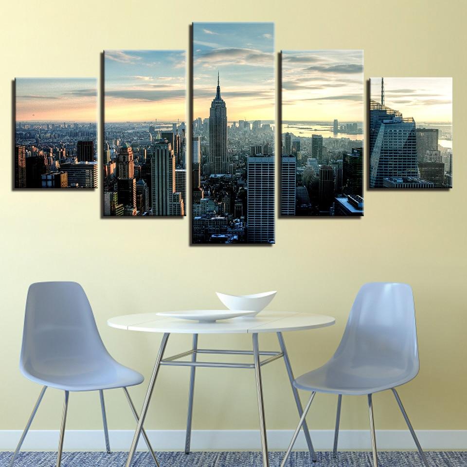 Skyline fra New York City – lerretsbilde