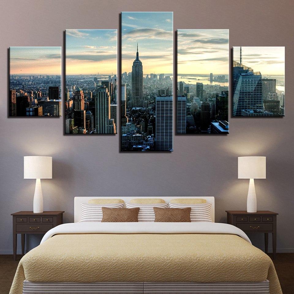 Skyline fra New York City – lerretsbilde
