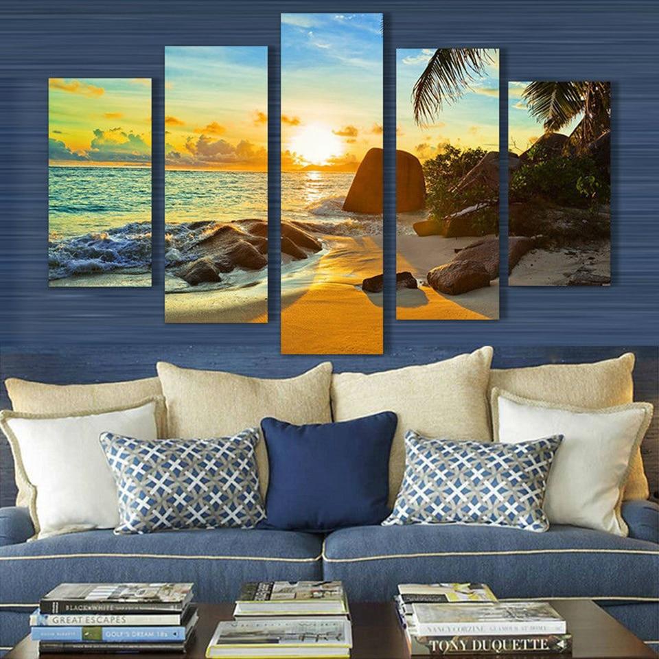 Coconut Tree Reef - Lerret Veggkunst Maleri | Skanto